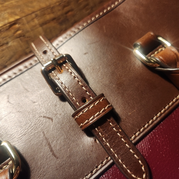 Dooney & Bourke Burgundy Leather Tote Bag - Picture 10 of 12